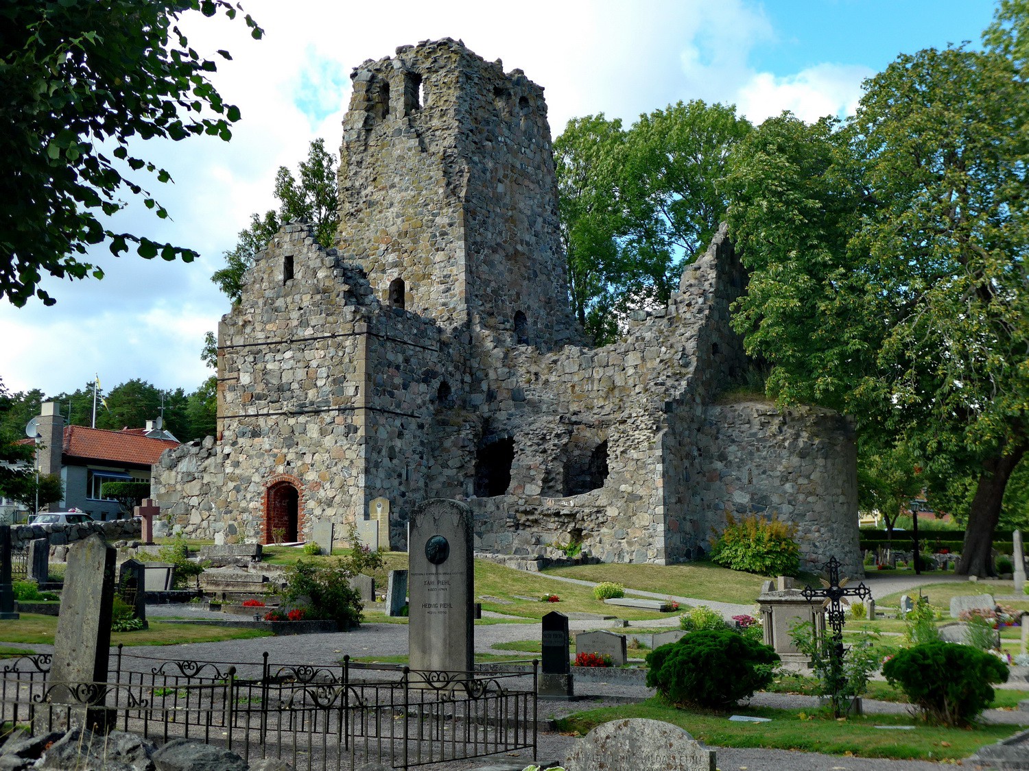 Ruins of the St. Olofs church in Sigtuna, built in the 12th century